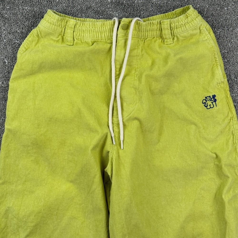 Urban Outfitters Womens M Lime Corduroy Barrel Leg Pants Drawstring